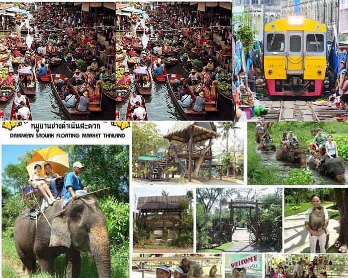 City Tour Damnoen Saduak Floating Market, one day trip, return trip in one day.